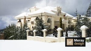 Luxurious Mansion in Snow